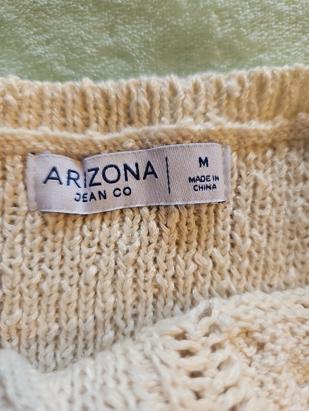 Knit Cream Lace-Up Tank Top - Picture 5 of 5